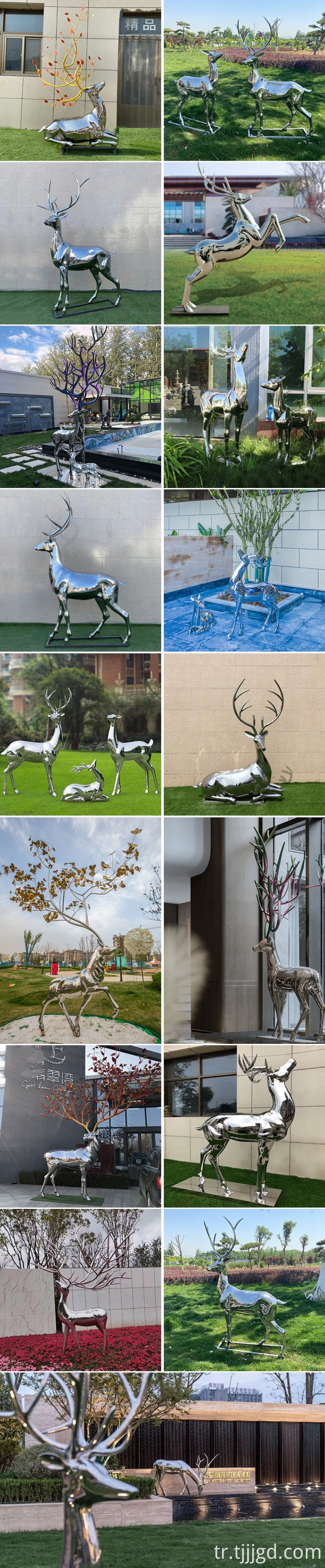 Stainless Steel Sculpture Deer Shape